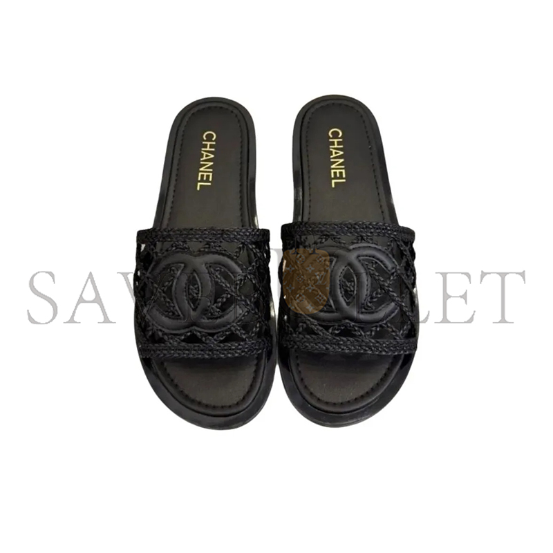 CHANEL 25S CC SLIPPERS G46411